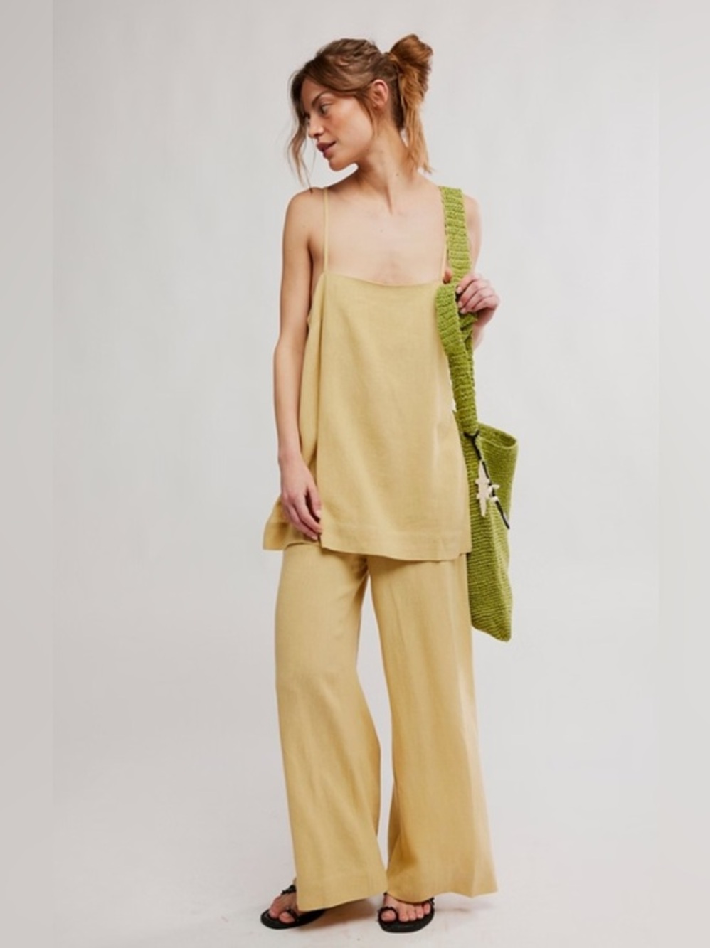 Free People Sightseer Linen Set pampas